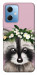 Чехол Raccoon in flowers для Xiaomi Redmi Note 12 5G