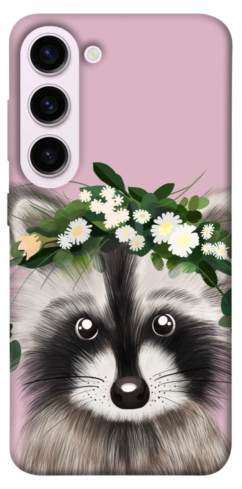 Чохол Raccoon in flowers для Galaxy S23+