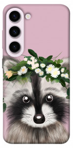 Чехол Raccoon in flowers для Galaxy S23+