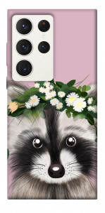 Чехол Raccoon in flowers для Galaxy S23 Ultra