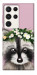 Чехол Raccoon in flowers для Galaxy S23 Ultra