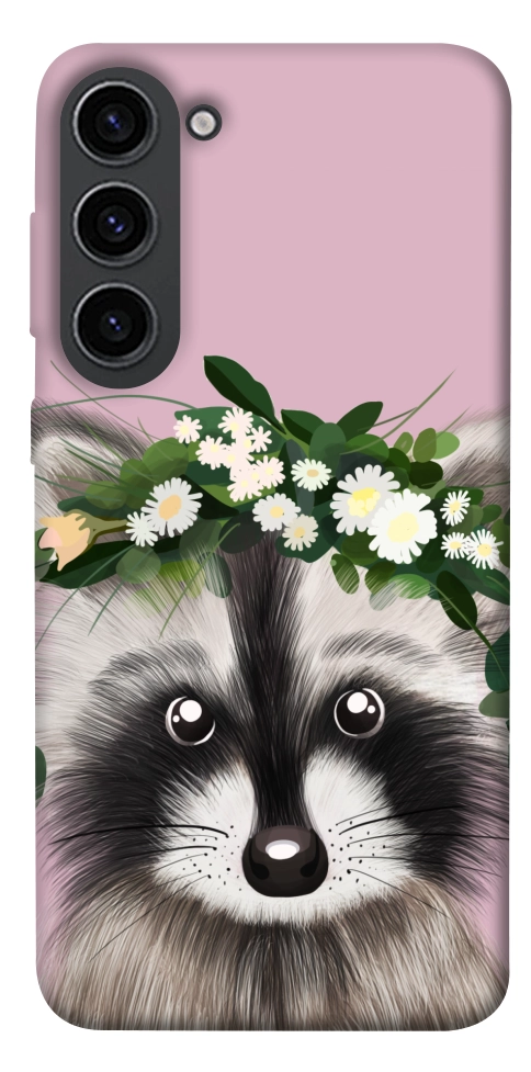 Чохол Raccoon in flowers для Galaxy S23