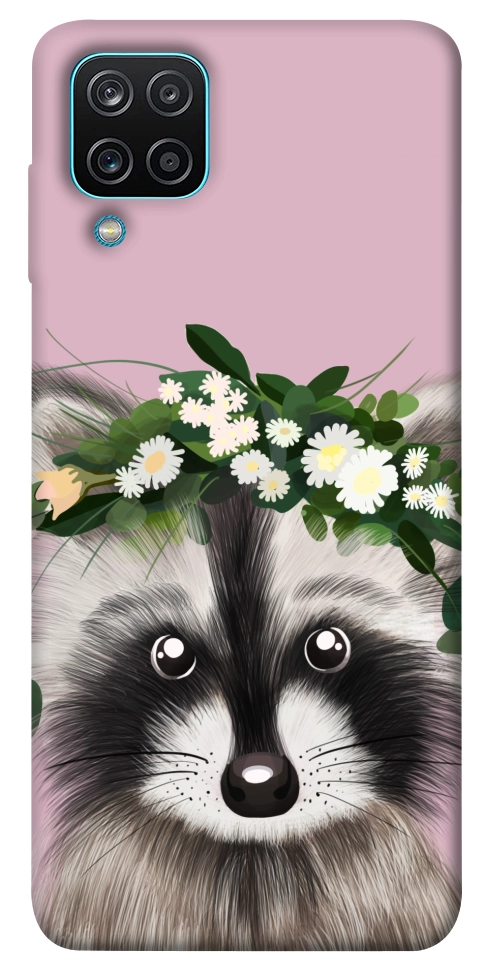 Чехол Raccoon in flowers для Galaxy M12