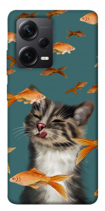 Чехол Cat with fish для Xiaomi Redmi Note 12 Pro 5G