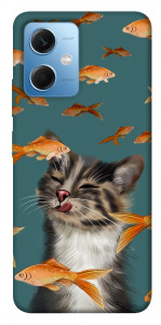 Чехол Cat with fish для Xiaomi Redmi Note 12 5G