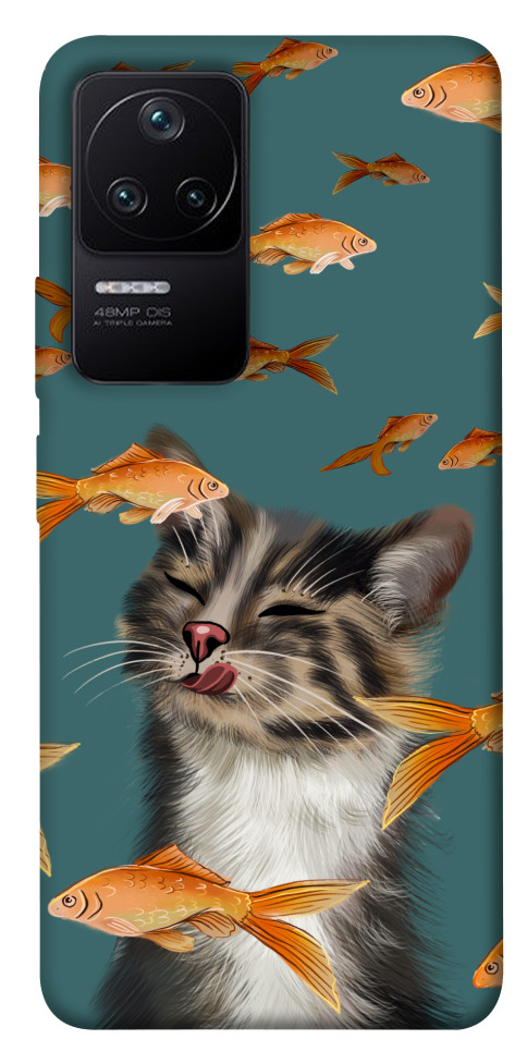 

Чехол Cat with fish для Xiaomi Redmi K40S 1493657