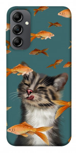 Чехол Cat with fish для Galaxy A14 5G