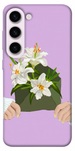 Чехол Flower message для Galaxy S23+