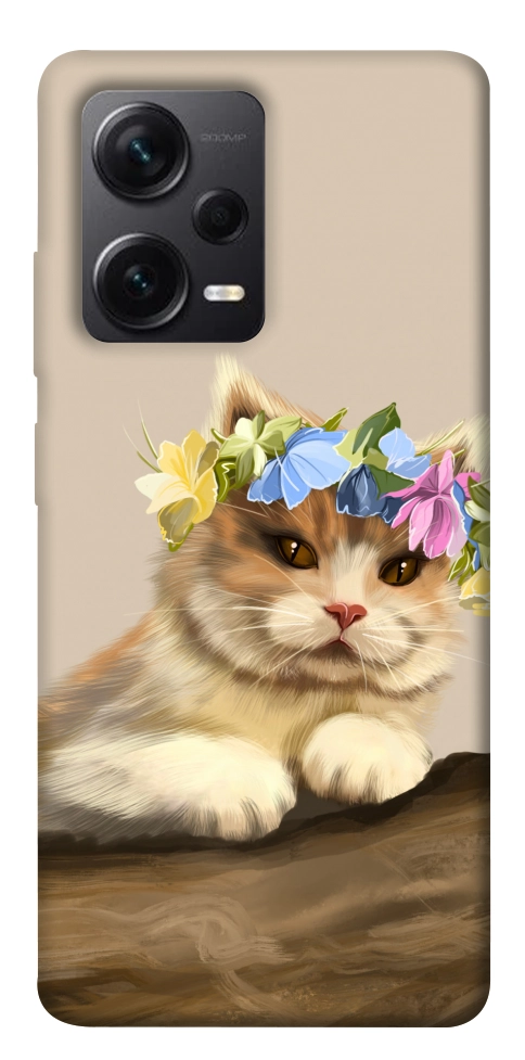 Чохол Cat in flowers для Xiaomi Redmi Note 12 Pro 5G