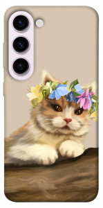 Чехол Cat in flowers для Galaxy S23+