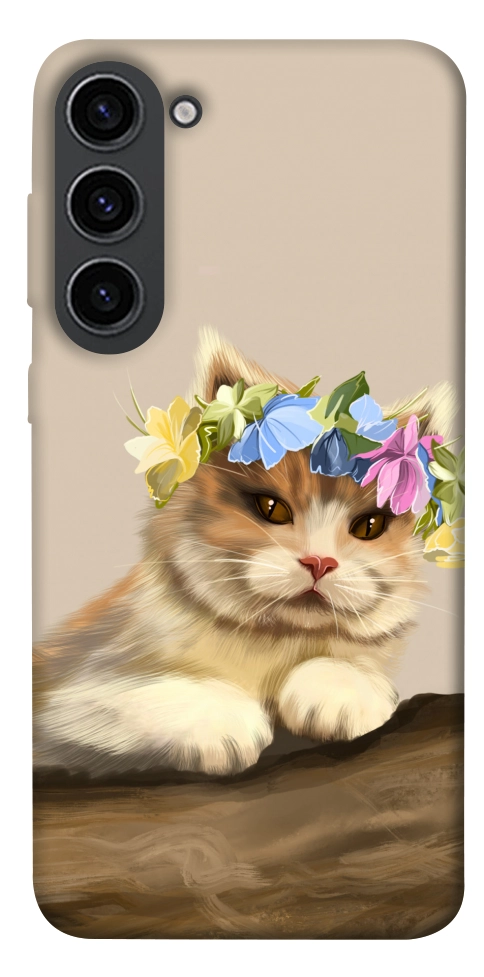 Чохол Cat in flowers для Galaxy S23