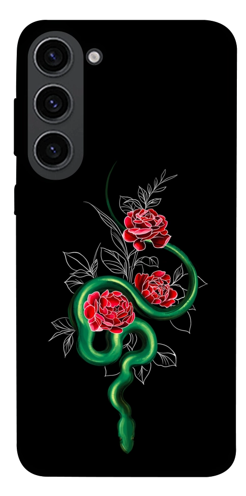 Чехол Snake in flowers для Galaxy S23