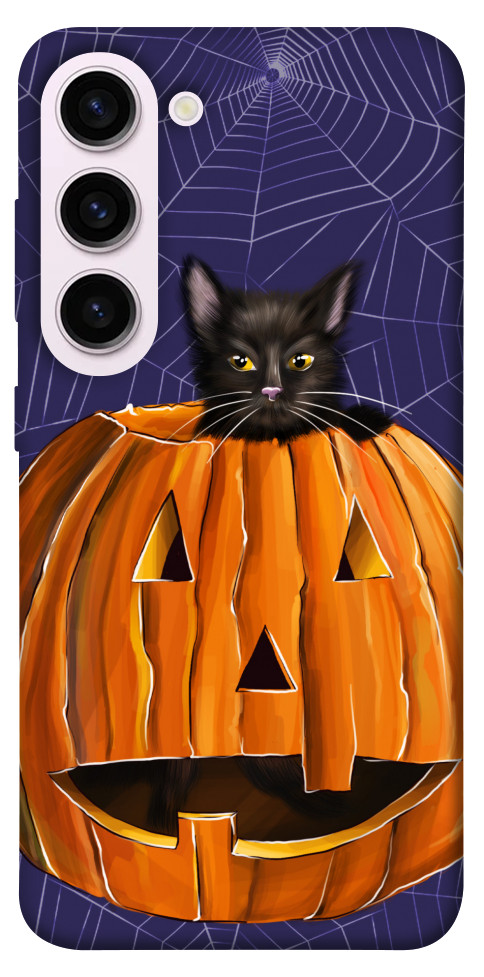 Чохол Cat and pumpkin для Galaxy S23+