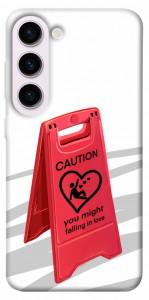 Чехол Caution falling in love для Galaxy S23+