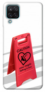 Чехол Caution falling in love для Galaxy M12