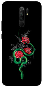 Чехол Snake in flowers для Xiaomi Redmi 9
