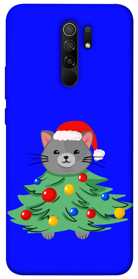 Чохол Новорічний котик для Xiaomi Redmi 9