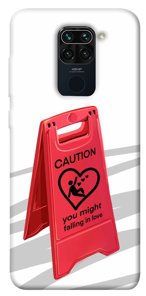 Чехол Caution falling in love для Xiaomi Redmi 10X