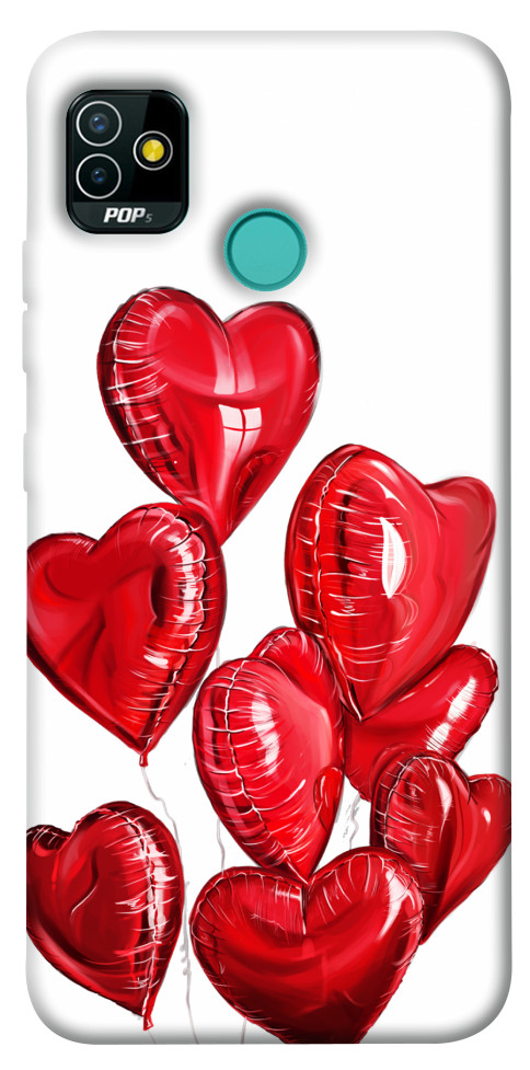 Чохол Heart balloons для TECNO Pop 5