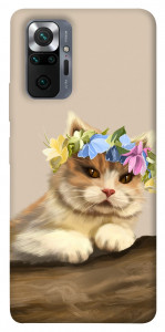 Чохол Cat in flowers для Xiaomi Redmi Note 10 Pro