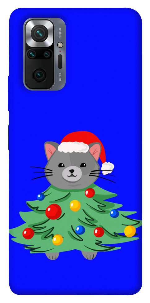 Чохол Новорічний котик для Xiaomi Redmi Note 10 Pro