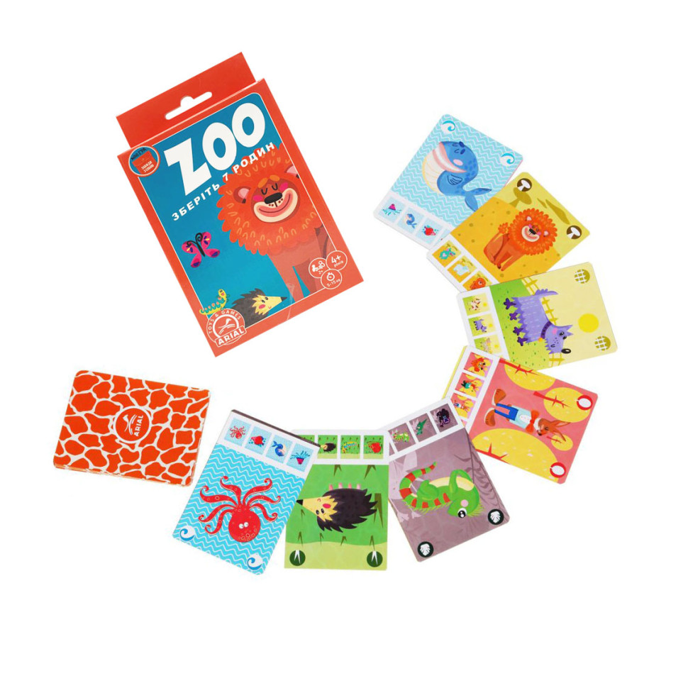 Настольная карточная игра "Зоо" Arial 320145 (Разные цвета)