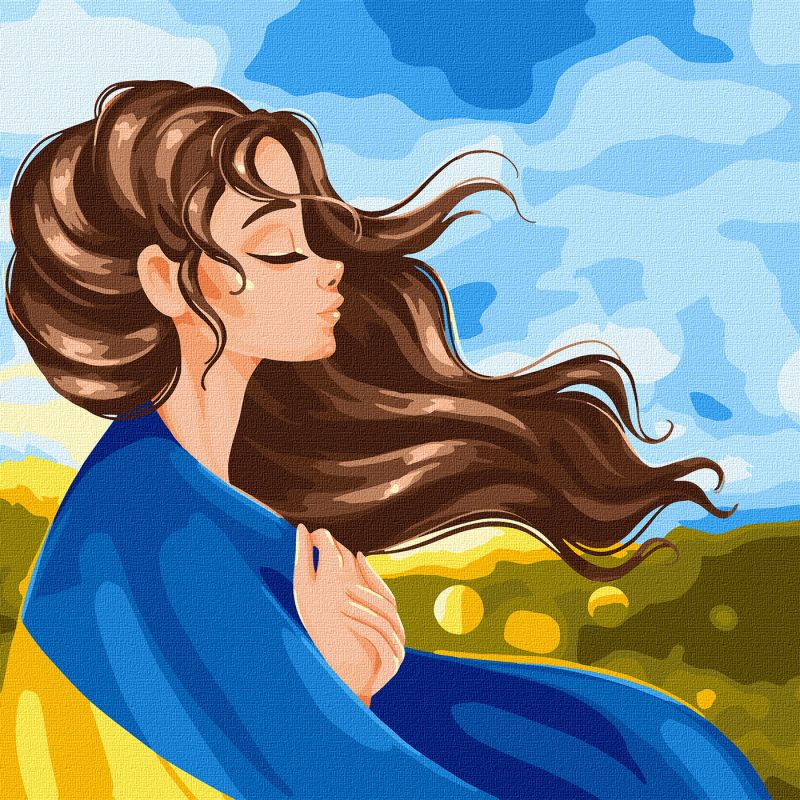 Картина по номерам "Сердце Украины" ©krizhanskaya Идейка KHO2592 40х40 см (Разные цвета)
