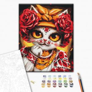 Картина по номерам "Кошка Роза" © Марианна Пащук Brushme BS53351 40х50 см (Разные цвета)