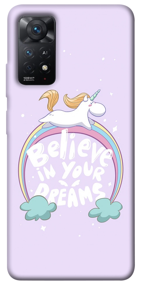 Чехол Believe in your dreams unicorn для Xiaomi Redmi Note 11 Pro 5G