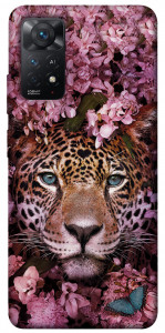 Чехол Леопард в цветах для Xiaomi Redmi Note 11 Pro 5G