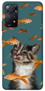Чохол Cat with fish для Xiaomi Redmi Note 11 Pro 5G