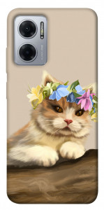 Чехол Cat in flowers для Xiaomi Redmi Note 11E