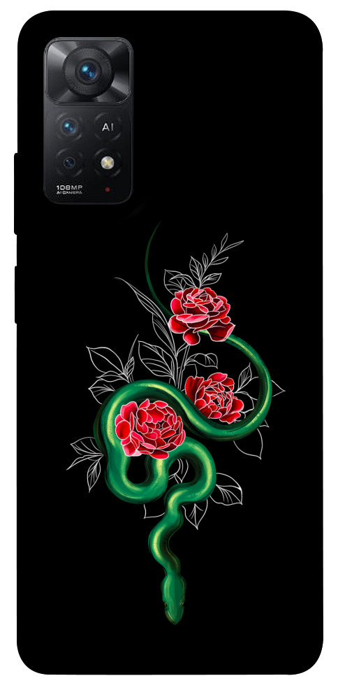 Чохол Snake in flowers для Xiaomi Redmi Note 11 Pro 5G