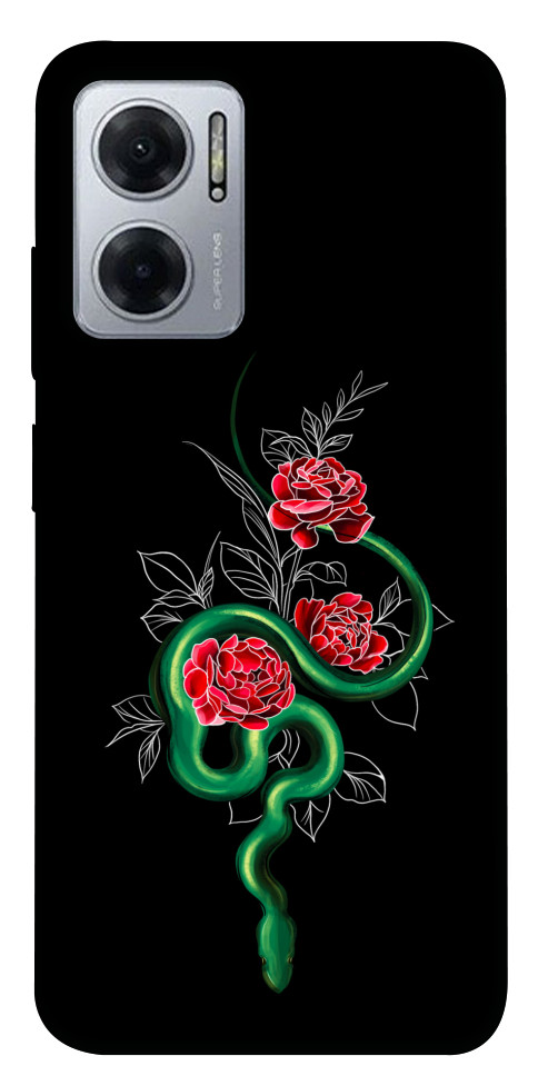 Чохол Snake in flowers для Xiaomi Redmi Note 11E