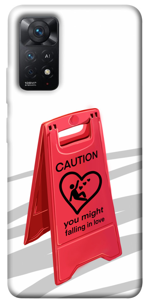 Чохол Caution falling in love для Xiaomi Redmi Note 11 Pro 5G