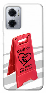 Чехол Caution falling in love для Xiaomi Redmi Note 11E