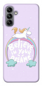 Чохол Believe in your dreams unicorn для Galaxy A04s