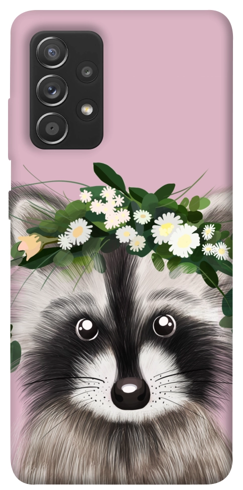 Чехол Raccoon in flowers для Galaxy A72 5G