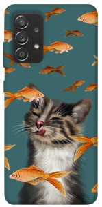 Чехол Cat with fish для Samsung Galaxy A72 5G