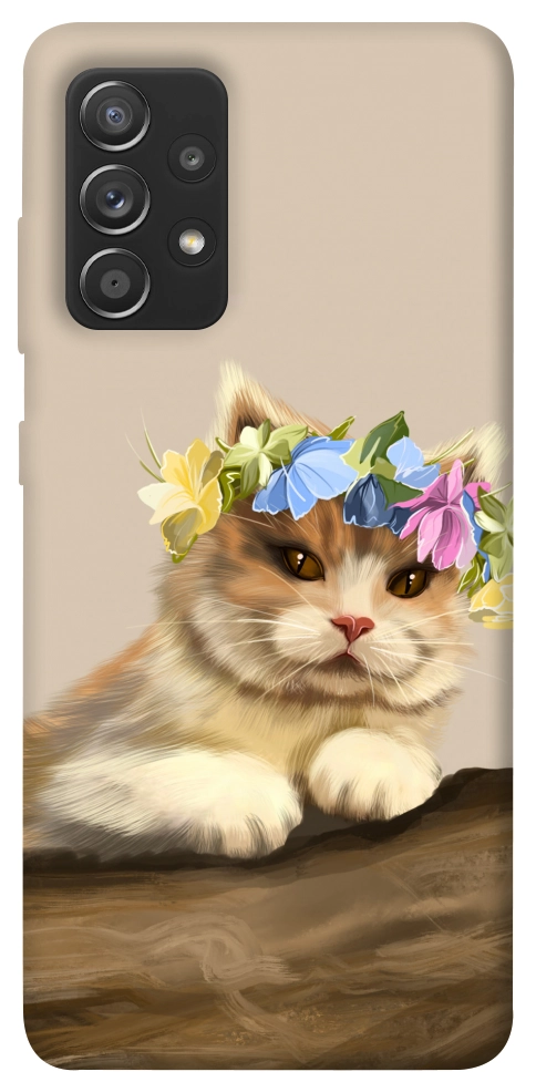 Чехол Cat in flowers для Galaxy A72 5G