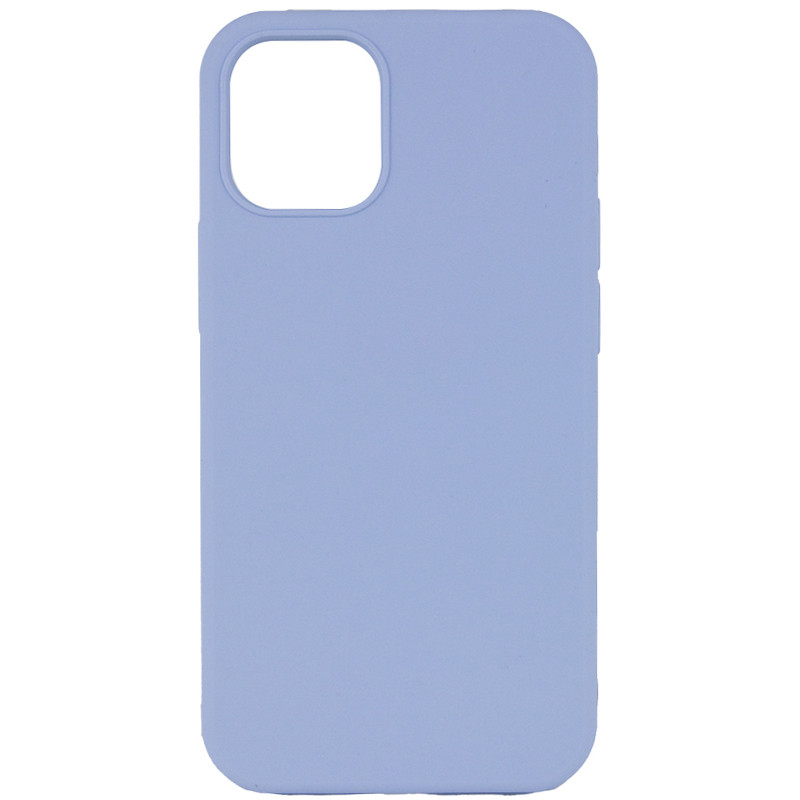 Чехол Silicone Case Full Protective (AA) NO LOGO для Apple iPhone 12 Pro Max (6.7") (Голубой / Lilac Blue)