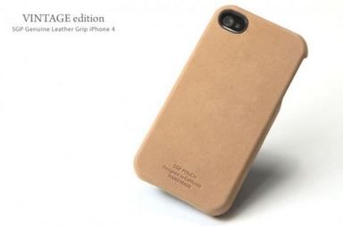 Купить Кожаная накладка SGP (4 цвета) для iPhone 4 (коричневый) на vchehle.ua