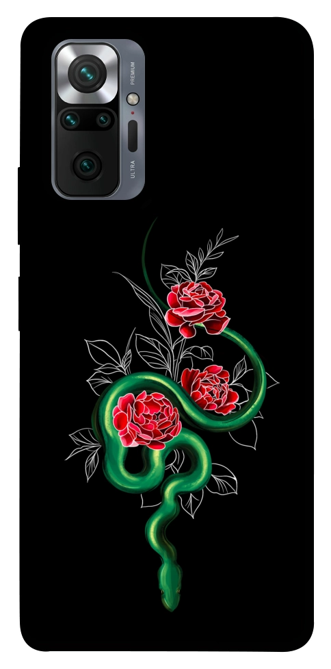 Чохол Snake in flowers для Xiaomi Redmi Note 10 Pro Max