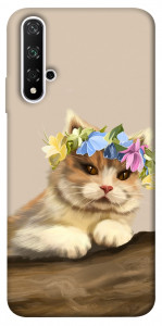 Чохол Cat in flowers для Huawei Nova 5T