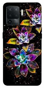 Чехол Flowers on black для Oppo Reno 5 Lite