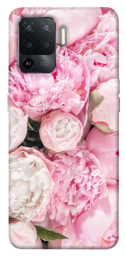 Чехол Pink peonies для Oppo Reno 5 Lite