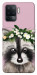 Чехол Raccoon in flowers для Oppo Reno 5 Lite