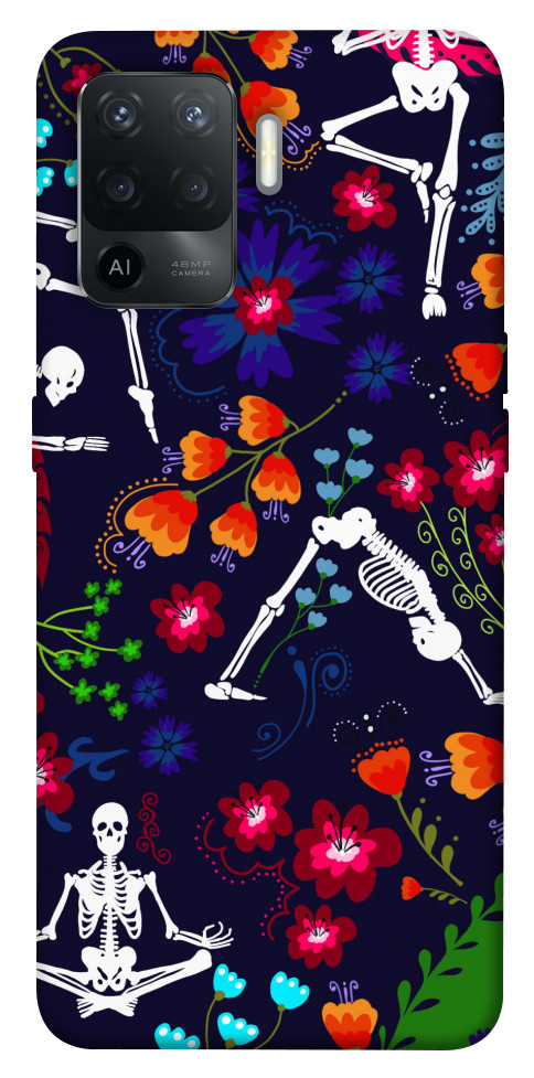 Чехол Yoga skeletons для Oppo Reno 5 Lite