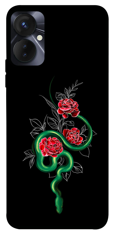 Чохол Snake in flowers для TECNO Spark 9 Pro