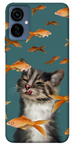 Чехол Cat with fish для TECNO Camon 19 Neo